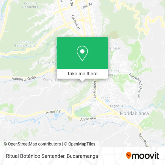 Ritual Botánico Santander map