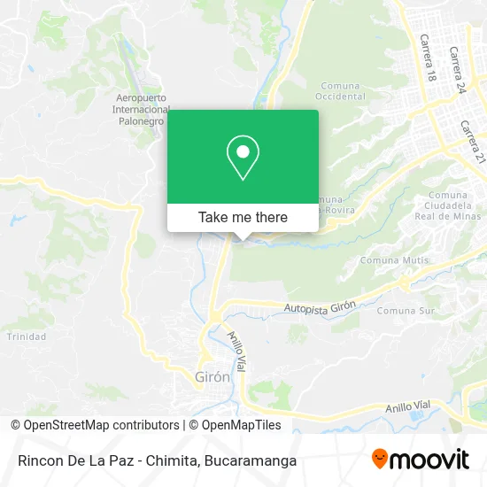 Rincon De La Paz - Chimita map