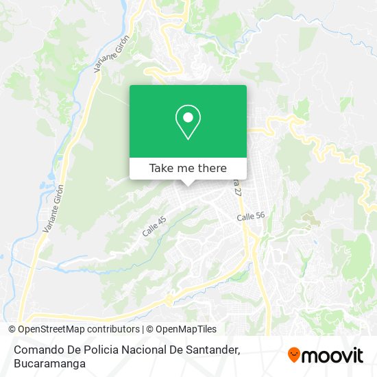 Comando De Policia Nacional De Santander map