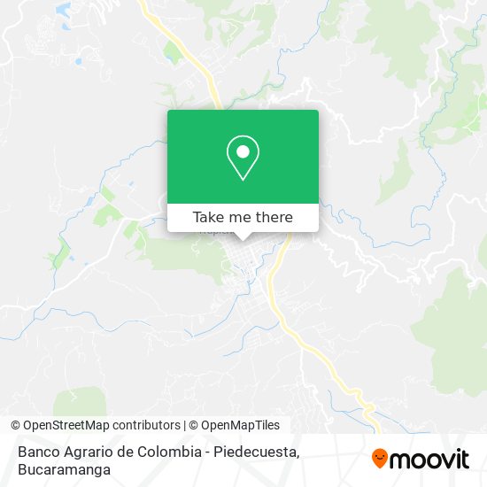 Mapa de Banco Agrario de Colombia - Piedecuesta