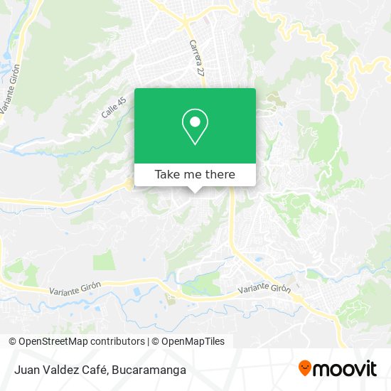 Mapa de Juan Valdez Café