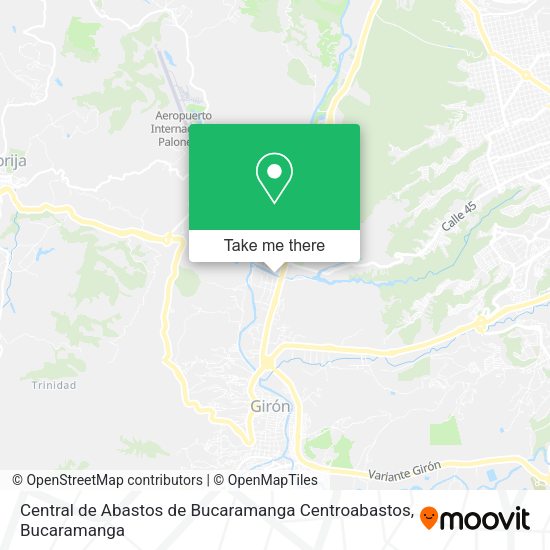 Mapa de Central de Abastos de Bucaramanga Centroabastos