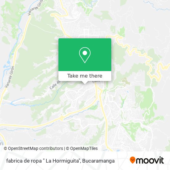 fabrica de ropa " La Hormiguita" map