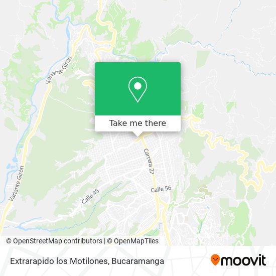 Extrarapido los Motilones map