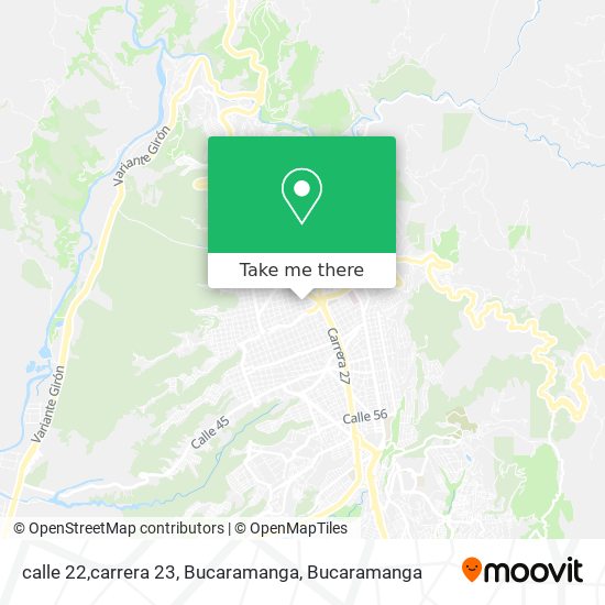 Mapa de calle 22,carrera 23, Bucaramanga