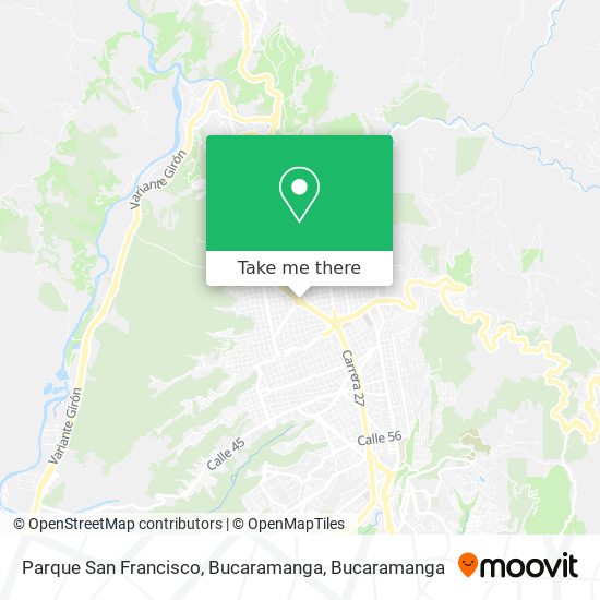 Parque San Francisco, Bucaramanga map