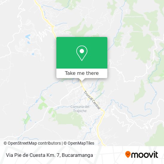 Via Pie de Cuesta Km. 7 map