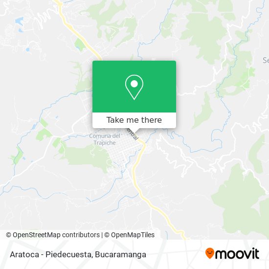 Mapa de Aratoca - Piedecuesta