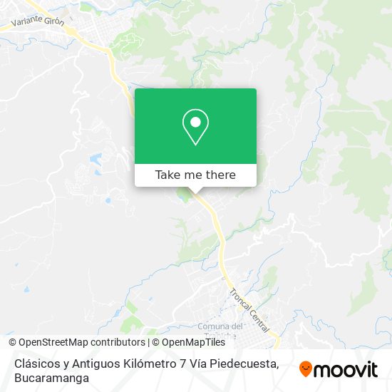 Clásicos y Antiguos Kilómetro 7 Vía Piedecuesta map