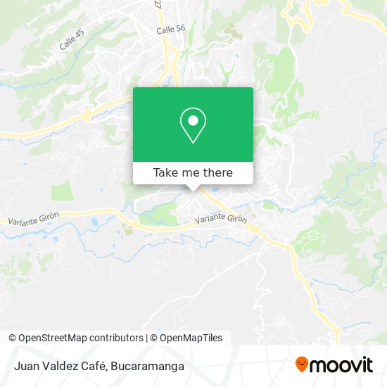 Juan Valdez Café map