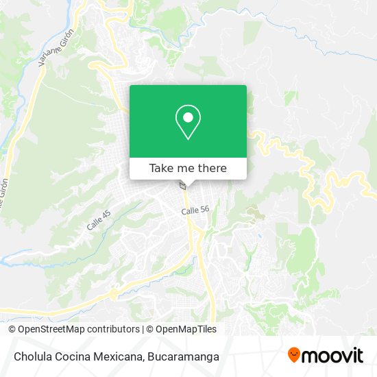 Mapa de Cholula Cocina Mexicana