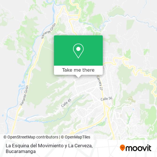 Mapa de La Esquina del Movimiento y La Cerveza