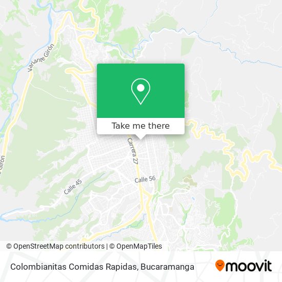 Mapa de Colombianitas Comidas Rapidas