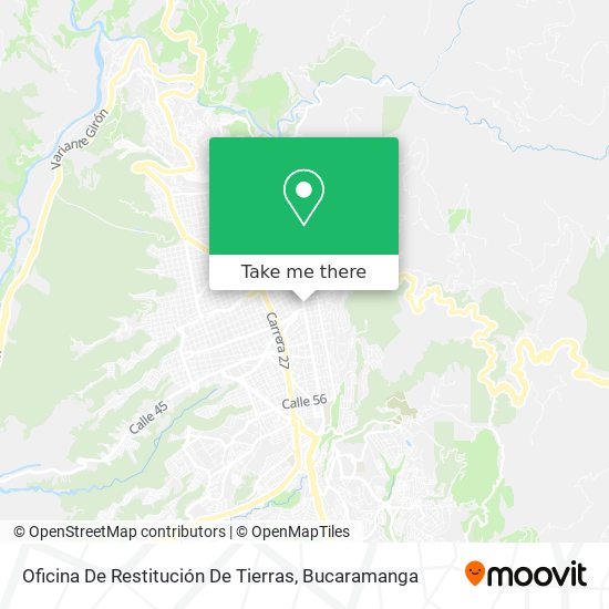 Oficina De Restitución De Tierras map