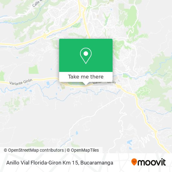 Mapa de Anillo Vial Florida-Giron Km 15