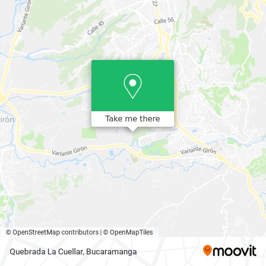 Quebrada La Cuellar map