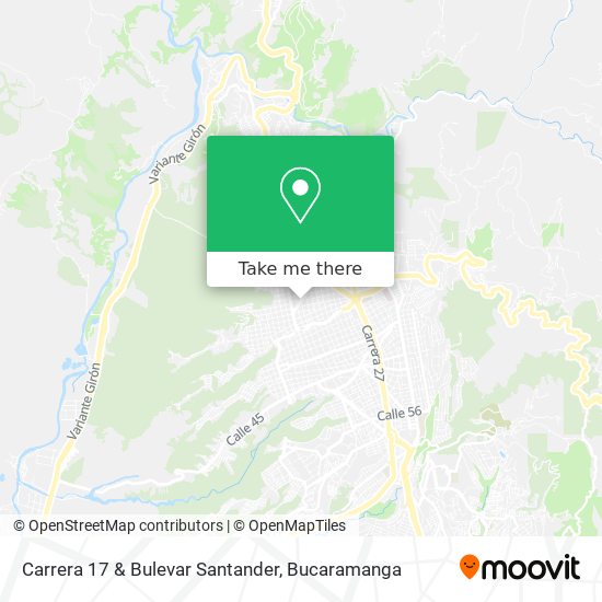 Carrera 17 & Bulevar Santander map