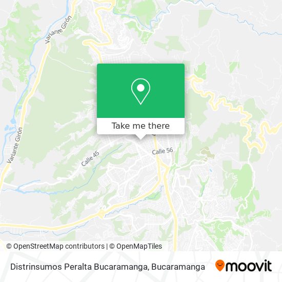 Mapa de Distrinsumos Peralta Bucaramanga