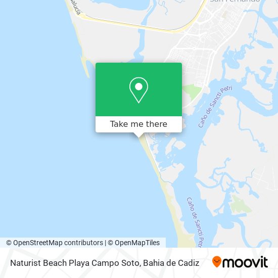 Naturist Beach Playa Campo Soto map