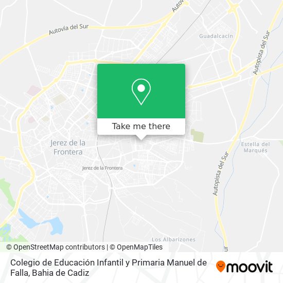 mapa Colegio de Educación Infantil y Primaria Manuel de Falla