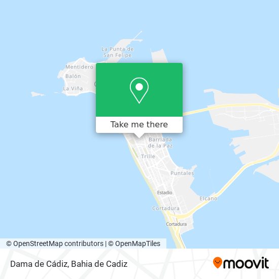 Dama de Cádiz map