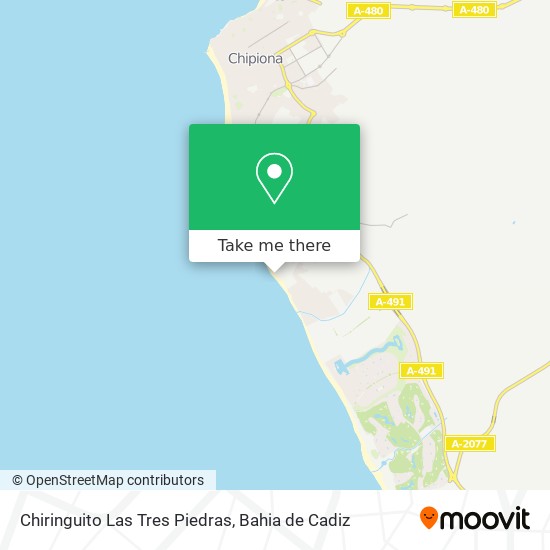 Chiringuito Las Tres Piedras map