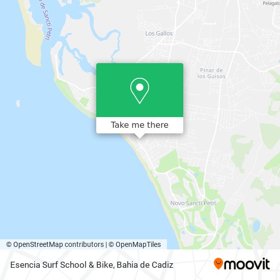Esencia Surf School & Bike map