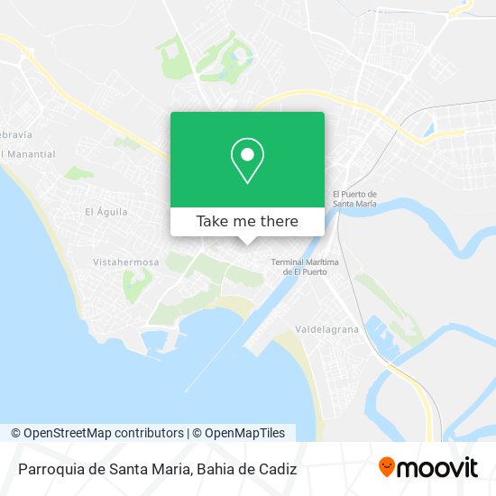 How to get to Parroquia de Santa Maria in El Puerto De Santa María by Bus  or Train?