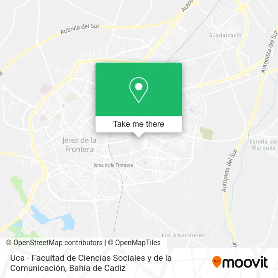 Uca - Facultad de Ciencias Sociales y de la Comunicación map