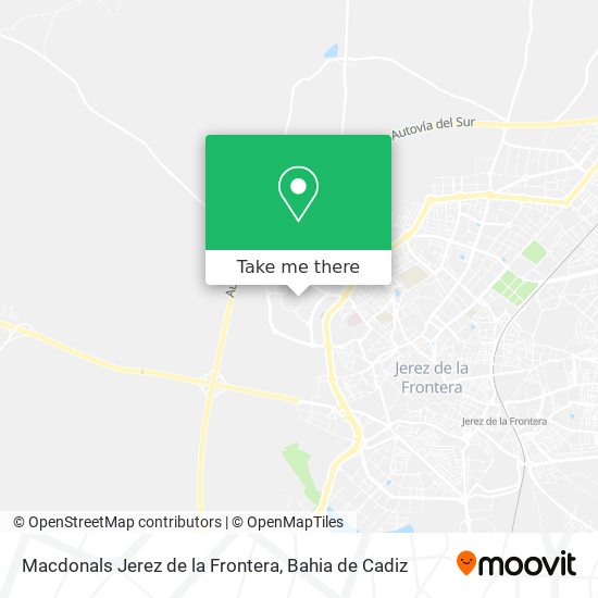 Macdonals Jerez de la Frontera map