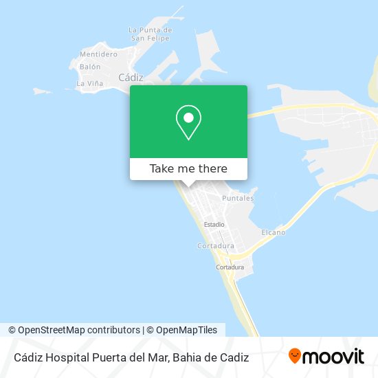 Cádiz Hospital Puerta del Mar map