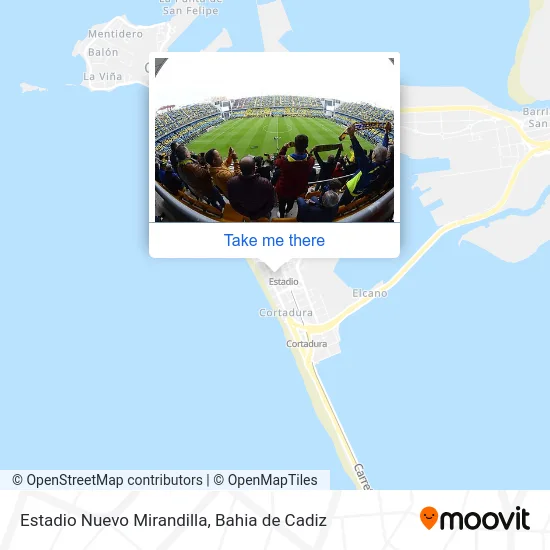 Estadio Nuevo Mirandilla map