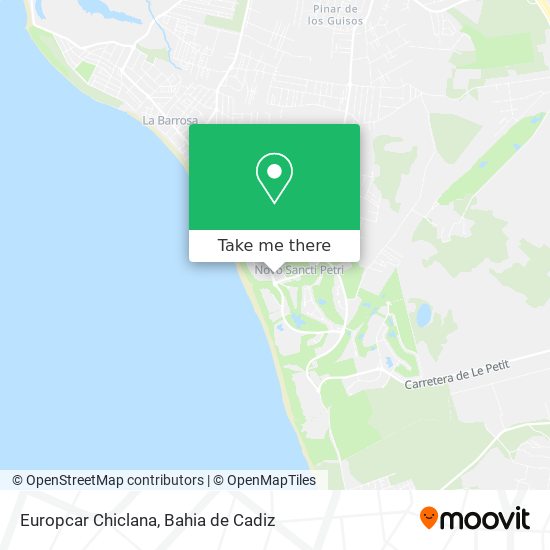 Europcar Chiclana map