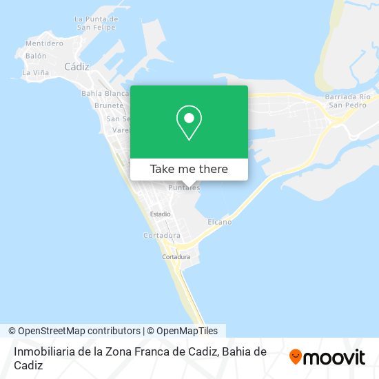 Inmobiliaria de la Zona Franca de Cadiz map