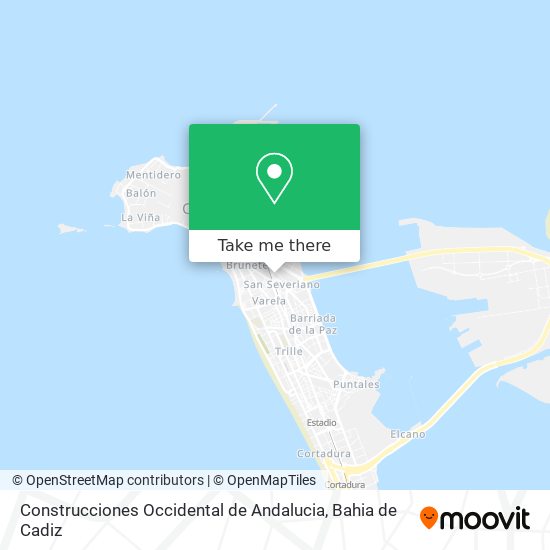 Construcciones Occidental de Andalucia map