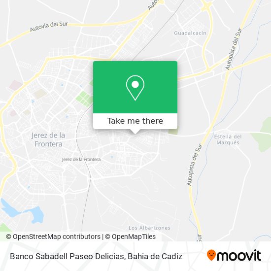 Banco Sabadell Paseo Delicias map