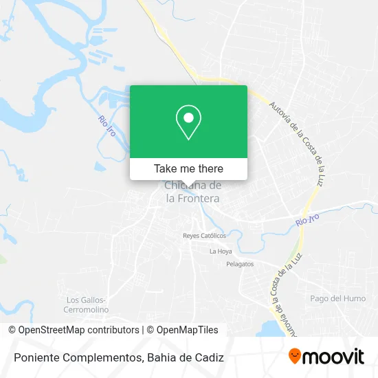 Poniente Complementos map