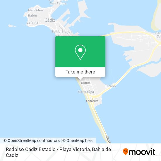 mapa Redpiso Cádiz Estadio - Playa Victoria