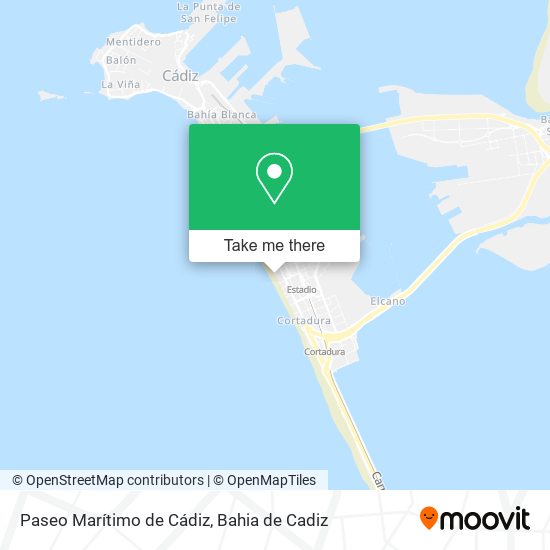 Paseo Marítimo de Cádiz map