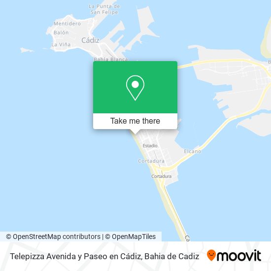 Telepizza Avenida y Paseo en Cádiz map