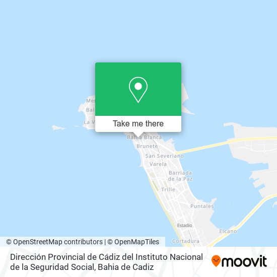 Dirección Provincial de Cádiz del Instituto Nacional de la Seguridad Social map