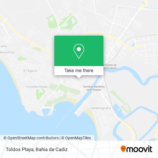 Toldos Playa map