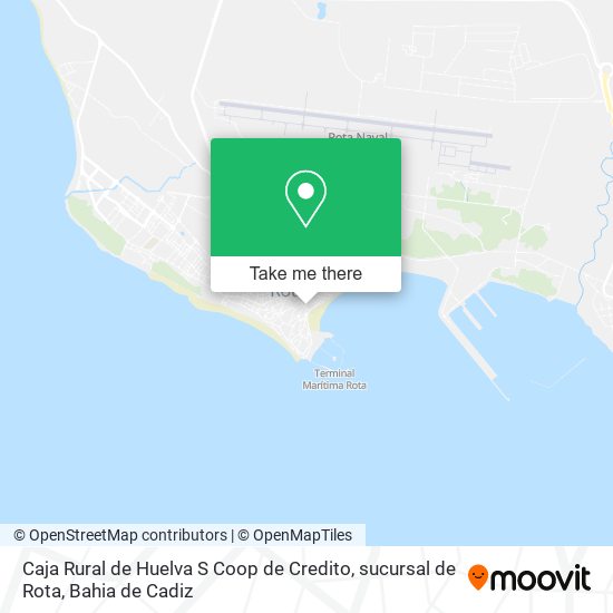 mapa Caja Rural de Huelva S Coop de Credito, sucursal de Rota