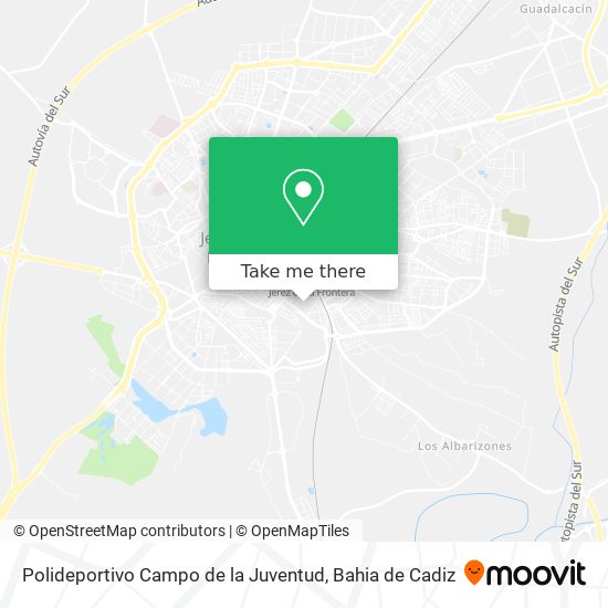 mapa Polideportivo Campo de la Juventud