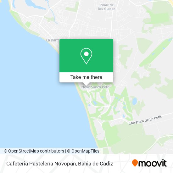 mapa Cafeteria Pastelería Novopán