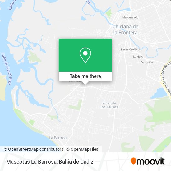 Mascotas La Barrosa map