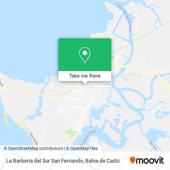 mapa La Barbería del Sur San Fernando