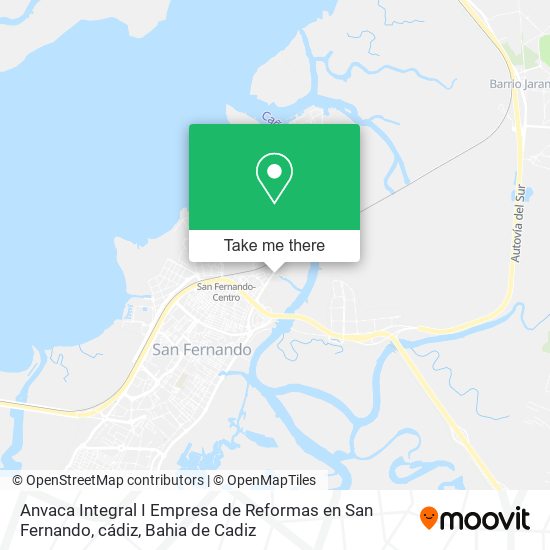 mapa Anvaca Integral I Empresa de Reformas en San Fernando, cádiz