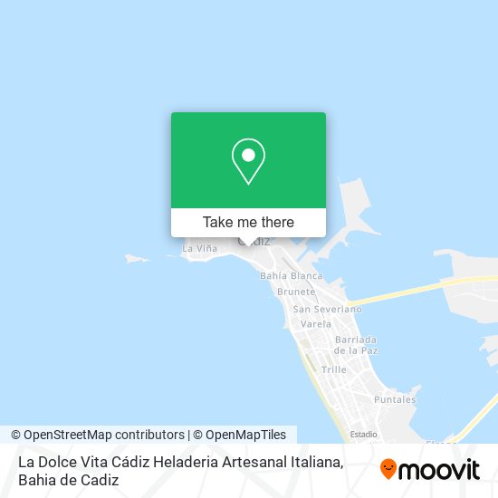 mapa La Dolce Vita Cádiz Heladeria Artesanal Italiana