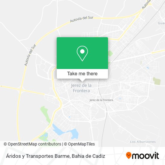 mapa Áridos y Transportes Barme